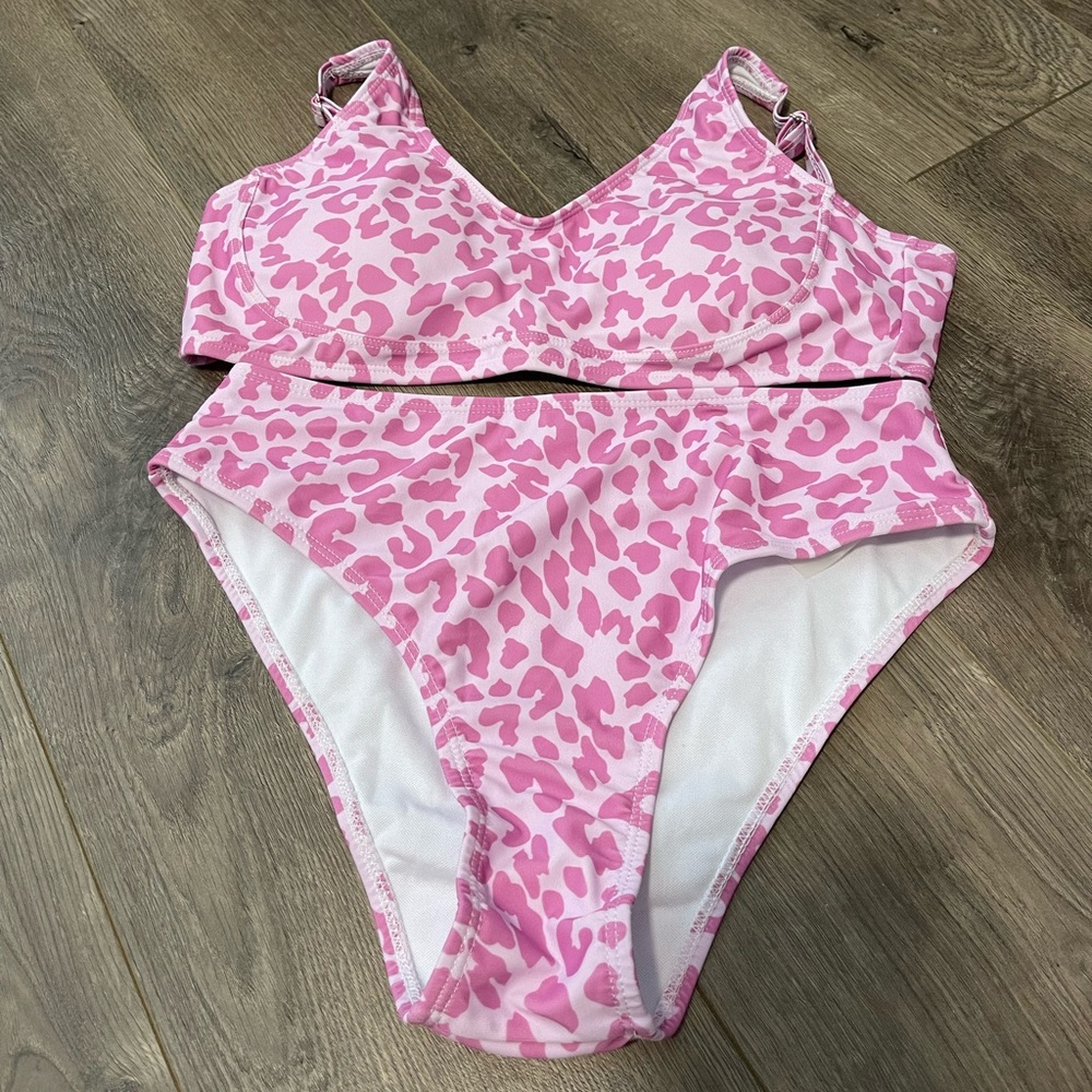 Shein Pink Cheetah Bikini